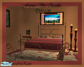 Sims 2 — Texture Challenge 108 Franco Double Bed Set by TearsRain — The set is made by Brina from the Sunshine Sims. The