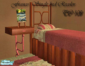 Sims 2 — Franco Twin Bed by TearsRain — Single bed by Brina it is the bed from my recolor of the Franco TC 108 set