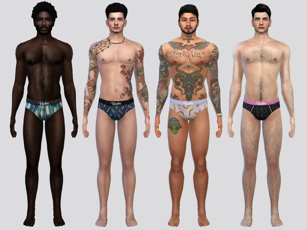 Sims 4 — Mini Patterned Underwear by McLayneSims — TSR EXCLUSIVE
