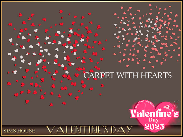 Sims 4 — Sims House CARPET WITH HEARTS | VALENTINE'S DAY by Sims_House — VALENTINE'S DAY