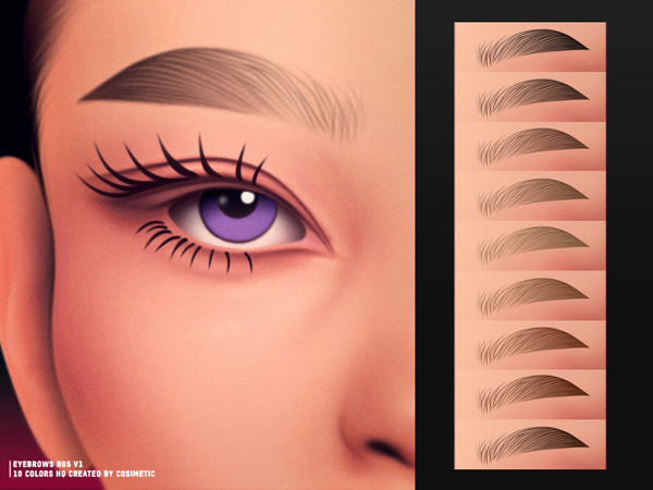 Sims 4 — Eyebrows N95 V1 by cosimetic — - Female