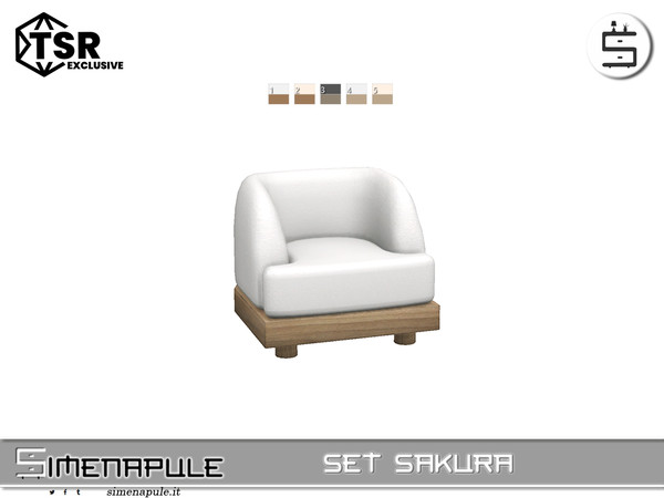 Sims 4 — Set Sakura - Armchair by Simenapule — Set SakuraSet SakuraSet SakuraSet Sakura