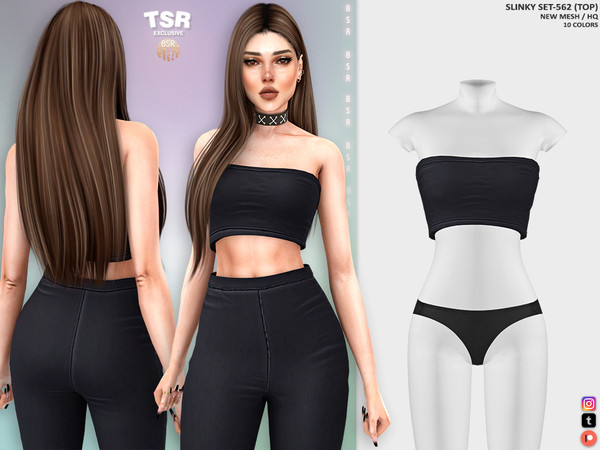 Sims 4 — SLINKY SET-562 (TOP) BD1446 by busra-tr — 10 colors Adult, Elder, Teen, Young Adult