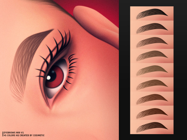 Sims 4 — Eyebrows N99 V1 by cosimetic — - Female