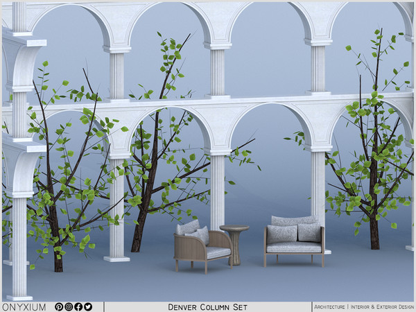 Sims 4 — Denver Column Set by Onyxium — Onyxium@TSR Design Workshop Construction Decor Collection - Belong To The 2025