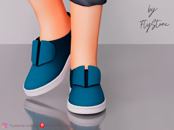 Sims 4 — Child Double Tongue Sneakers by FlyStone — Stylish child sneakers for everyday