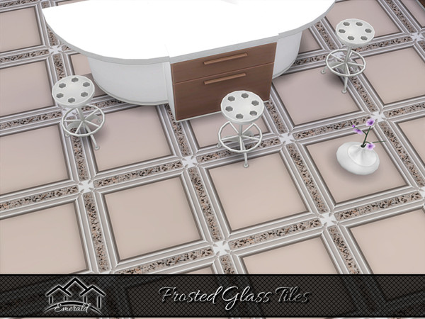 Sims 4 — Frosted Glass Tiles1 by Emerald — Discover the beauty of innovation with frosted glass tiles.