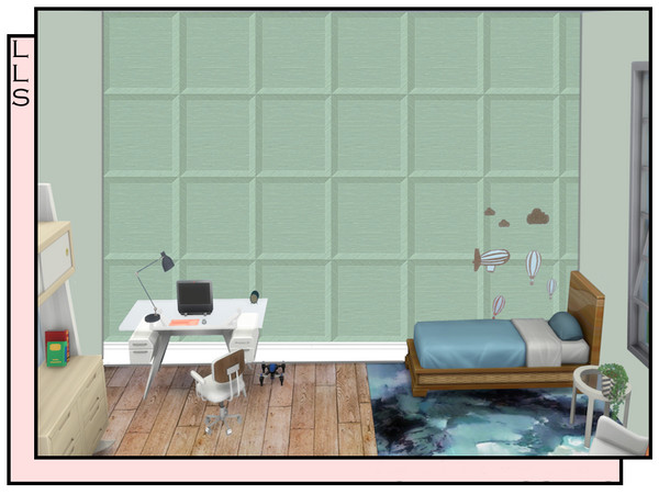 Sims 4 — Seabrook Panels by lavilikesims — A cozy paneled wall covering