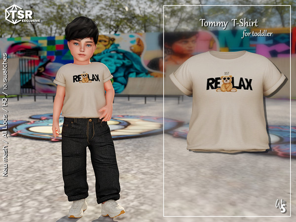 Sims 4 — Tommy T-Shirt for toddler by WisteriaSims — - FOR TODDLER - NEW MESH - BOYS - Clothing Top Category