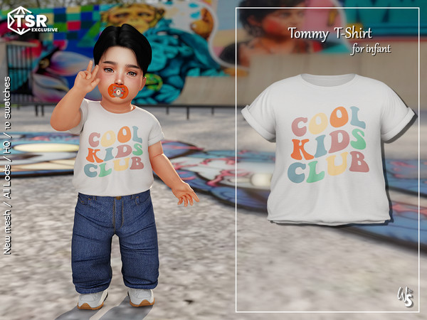 Sims 4 — Tommy T-Shirt for Infant by WisteriaSims — - FOR INFANT - NEW MESH - BOYS - Clothing Top Category