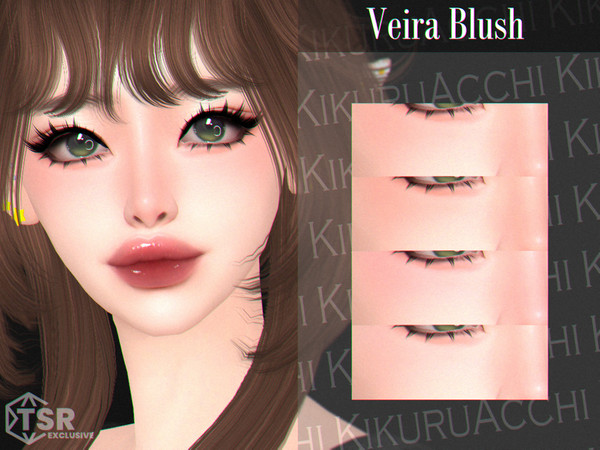 Sims 4 — Veira Blush by Kikuruacchi — - It is suitable for Female and Male. ( Teen to Elder ) - 4 swatches - HQ