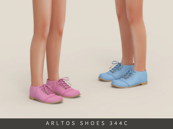 Sims 4 — Academy Loafer Child by Arltos — 14 colors. HQ compatible . Child only. TYPE-Flats.