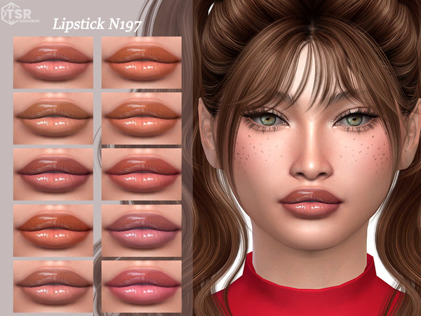 Sims 4 — Lipstick N197 by qLayla — Previews were made using HQ Mod