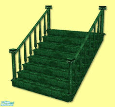 Sims 2 — High Society Stairs in green by chrissy6930 — Recolor of my High Society Stairs in green. IMPORTANT: please read