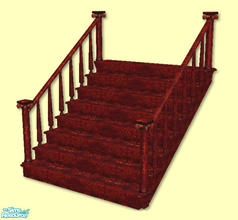 Sims 2 — High Society Stairs in brown by chrissy6930 — Recolor of my High Society Stairs in brown. IMPORTANT: please read