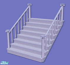 Sims 2 — High Society Stairs in light blue by chrissy6930 — Recolor of my High Society Stairs in light blue. IMPORTANT: