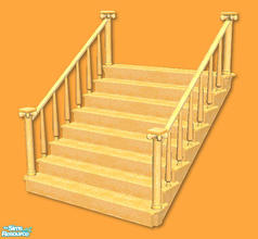 Sims 2 — High Society Stairs in apricot by chrissy6930 — Recolor of my High Society Stairs in apricot. IMPORTANT: please