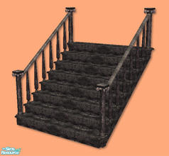 Sims 2 — High Society Stairs in black by chrissy6930 — Recolor of my High Society Stairs in black. IMPORTANT: please read