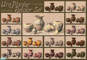 Sims 2 — Urn Planter Recolor Set by Simaddict99 — An assortment of 15 wonderful recolors for my Urn Planters. There's