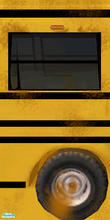 Sims 2 — Yellow Bus Living Panel5 by DOT — Yellow Bus Living Panel5 Repeat Yellow Bus Living. Roof Meshes by FA