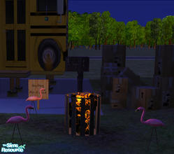 Sims 2 — Oil Drum Burning MESH Fireplace by DOT — DOT-Oil Drum Burning MESH Fireplace*FOUND UNDER LARGE APPLIANCES* *BUY