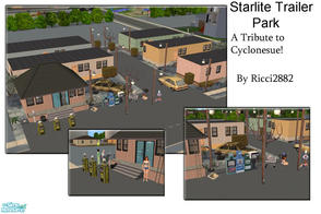 Sims 2 — Starlite Trailer Park  by TheNumbersWoman — This is not my usual type lot, but This is a tribute to Cyclonesue