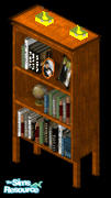 Sims 1 — Sports Bookcase by Sam Barron — This bookshelf, equipped with sports books and trophies, will raise your sims