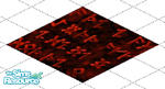Sims 1 — Rune Rug Red by EponaValkyrie — A red Rune Rug for your Sims. Please do not clone, recolour or redistribute my