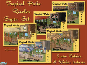 Sims 2 — Tropical Patio Recolor Superset by Simaddict99 — Due to multiple request of more recolors for this mesh set, I