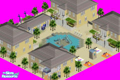 Sims 1 — Bungalow Beach Bed & Breakfast by frisbud — For the July 2006 FA Theme -- Tropical Paradise. Get away from