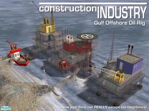 Sims 2 — Gulf Offshore Oil Rig by Cyclonesue — Now your Sims can REALLY escape those pesky neighbours! 4 beds, nursery,