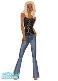 Sims 1 — RuPaul: Glamazon by frisbud — Based on the RuPaul fashion doll by Jason Wu. RuPaul wears a sexy black corset top