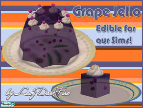 Sims 2 — Food Choice: Grape Jello by Lady Darkfire — As promised, the grape gelatin ready and edible for our Simmies. Now