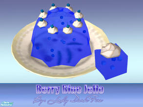 Sims 2 — Berry Blue Jello by Lady Darkfire — As promised, the berry blue gelatin ready and edible for our Simmies. Now