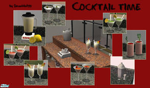 Sims 2 — Cocktail Time by Simaddict99 — if your man loves to entertain, he needs this cocktail set! includes ice bucket,