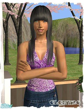 Sims 2 — Purple Sparkle Tank For Teen Girls by clcny20 — The purple recolor of this sparkle tank top for teen girls.