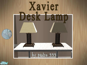 Sims 2 — Xavier Desk Lamp by Padre — A desk lamp. Enjoy.