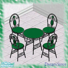 Sims 1 — Emerald Dining Set by missrach — Includes: Chair, Table