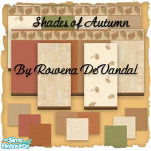 Sims 2 — Shades of Autumn Walls and Floors by Rowena DeVandal — Using fall color for inspiration, this set brings the