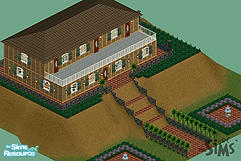 Sims 1 — House on the hill by Poolychick — Secluded house built on a hill for late night parties! Ground floor- Living