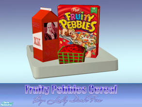 Sims 2 — Fruity Pebbles by Lady Darkfire — Fruity Pebbles cereal - breakfast choice. 