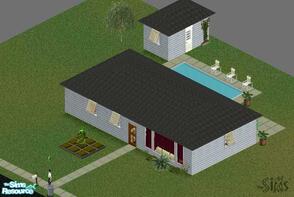 Sims 1 — 50s Ranch by oldmember_reese58 — Based upon real tract housing built to solve housing problems after WW2. 3