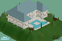 Sims 1 — Mount Olympus by ladytimedramon — A house fit for the gods. Set on top of a mountain, with several rooms for
