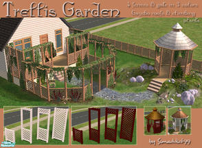 Sims 2 — Trellis Garden by Simaddict99 — Create the perfect, cozy, country garden with this trellis and arbour set.