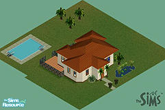 Sims 1 — Villa Tropicana by shimifeles — Is your Sim yearning for a tropical holiday? This cosy little home might just be