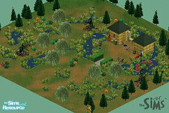 Sims 1 — Swamp Retreat by shimifeles — Swamp Retreat is as close to paradise as a nature loving Sim can get. Primitive,