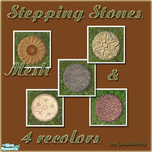 Sims 2 — Stepping Stones by Simaddict99 — Updated: Sims will walk on stepping stones! For eye pleasing paths add these