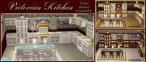 Sims 2 — Victorian Kitchens - Super Set by Simaddict99 — New mesh set \"Victorian Kitchen\" plus 2 recolors.