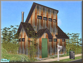Sims 2 — Poor Richard's Tin Shack by galilea — Tiny, rundown shack that is cheap, and not too attractive, but will still