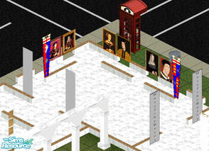 Sims 1 — War of the Roses Set by carriep — Includes: Paintings (7), Pennant Lighting (3)